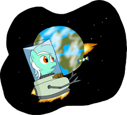 Size: 7094x6438 | Tagged: safe, artist:emper24, lyra heartstrings, pony, absurd resolution, disembodied head, futurama, head in a jar, solo, space