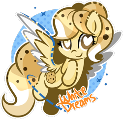 Size: 800x778 | Tagged: safe, artist:xwhitedreamsx, oc, oc only, oc:chocolate chip, pegasus, pony, heart eyes, simple background, solo, transparent background, wingding eyes