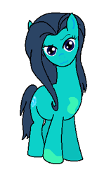 Size: 251x398 | Tagged: safe, artist:estevangel, oc, oc only, oc:silvernaqua, earth pony, pony