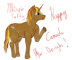 Size: 975x803 | Tagged: safe, artist:sheanar, oc, oc only, oc:maple taffy, canada, canadian, female, solo