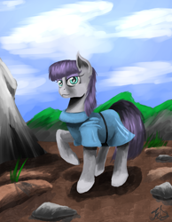 Size: 1780x2289 | Tagged: safe, artist:vinicius040598, derpibooru import, maud pie, raised hoof, solo