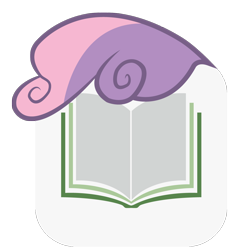 Size: 1140x1140 | Tagged: safe, artist:craftybrony, sweetie belle, app, book, ibooks, icon, iphone
