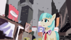 Size: 1920x1080 | Tagged: safe, artist:nekokevin, coco pommel, city, new york city, solo