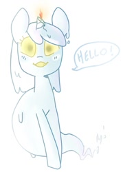 Size: 687x960 | Tagged: safe, artist:meowing-ghost, oc, oc only, ghost, original species, candle, solo