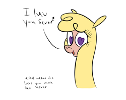 Size: 984x784 | Tagged: safe, artist:mightyshockwave, paprika paca, alpaca, them's fightin' herds, community related, heart eyes, love, meme, wingding eyes, yandere