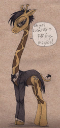 Size: 1524x3238 | Tagged: safe, artist:horace-bulregard, oc, oc only, giraffe, solo