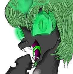 Size: 468x479 | Tagged: safe, artist:princessembracemlp, oc, oc only, changeling, bust, green changeling, portrait, solo