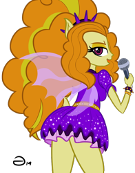 Size: 846x1080 | Tagged: safe, artist:efureal, adagio dazzle, equestria girls, rainbow rocks, fin wings, microphone, ponied up