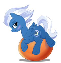 Size: 1469x1524 | Tagged: safe, artist:kas92, night glider, pegasus, pony, the cutie map, ball, blushing, female, mare, plot, simple background, solo, transparent background