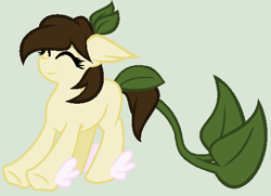 Size: 520x376 | Tagged: safe, artist:artegrame, oc, oc only, oc:terra-cotta leafling, original species, augmented tail, solo