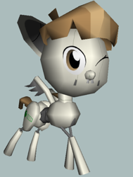 Size: 400x528 | Tagged: safe, artist:fillerartist, featherweight, robot, 3d, featherbot, low poly, redone, solo