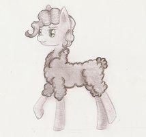 Size: 214x200 | Tagged: safe, artist:monte44, sheep, male, monochrome, sheep pony, solo