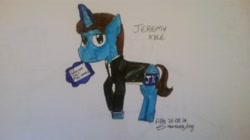 Size: 2592x1456 | Tagged: safe, artist:fifthcru5ader, jeremy kyle, magic, ponified, solo, telekinesis