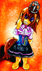 Size: 485x810 | Tagged: safe, artist:nightoffear, maria ushiromiya, ponified, solo, umineko no naku koro ni