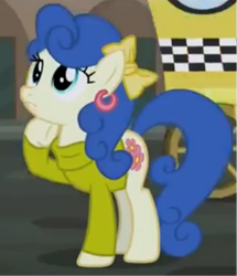 Size: 521x605 | Tagged: safe, screencap, blueberry curls, bubblegum blossom, made in manehattan, solo