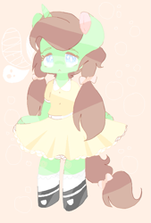 Size: 541x799 | Tagged: safe, artist:3amstars, oc, oc only, oc:candy, pony, semi-anthro, unicorn, clothes, solo