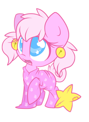 Size: 2500x3391 | Tagged: safe, artist:starlightlore, oc, oc only, oc:almond bloom, clothes, cute, hnnng, pajamas, simple background, solo, transparent background, wingding eyes