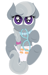 Size: 714x1119 | Tagged: safe, artist:the-crusader-network, silver spoon, baby, diaper, foal