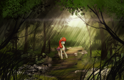 Size: 2000x1294 | Tagged: safe, artist:blindcoyote, derpibooru import, twist, forest, solo