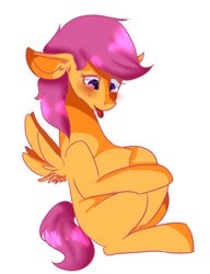 Size: 1280x1671 | Tagged: safe, artist:pinkiepiestyle, scootaloo, art trade, belly, momma scoots, pregnant, pregnant scootaloo, solo