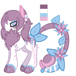 Size: 800x800 | Tagged: safe, artist:tlm3lla, oc, oc only, monster pony, original species, piranha plant pony, augmented tail, solo