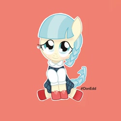 Size: 1078x1078 | Tagged: safe, artist:donedd, coco pommel, made in manehattan, clothes, cocobetes, cute, dress, filly, solo