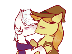 Size: 1600x1200 | Tagged: safe, artist:suenden-hund, braeburn, double diamond, blushing, braediamond, gay, kissing, male, shipping