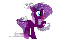 Size: 768x411 | Tagged: safe, artist:gloriajoy, oc, oc only, oc:amethyst, pegasus, pony, cute, face markings, feather, jewelpony, original character do not steal, purple, shiny, solo