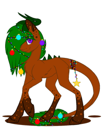 Size: 860x973 | Tagged: safe, artist:sweetkorruption, oc, oc only, dracony, christmas, solo