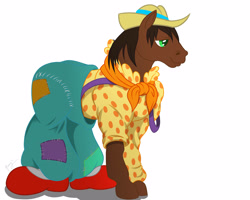 Size: 2500x2000 | Tagged: safe, artist:penny, derpibooru import, trouble shoes, appleoosa's most wanted, clown outfit