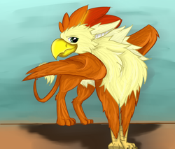 Size: 1000x852 | Tagged: safe, artist:typhysoru, oc, oc only, oc:altus sweech, griffon, looking at you