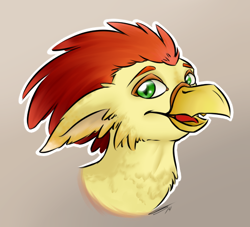 Size: 550x500 | Tagged: safe, artist:whipstitch, oc, oc only, oc:altus sweech, griffon, looking at you