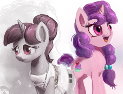 Size: 740x568 | Tagged: safe, artist:raikoh, sugar belle, pony, unicorn, the cutie map, duality, equal cutie mark, equalized