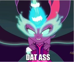 Size: 642x542 | Tagged: safe, screencap, midnight sparkle, sci-twi, twilight sparkle, equestria girls, friendship games, ass, dat butt, image macro, lip bite, meme, solo