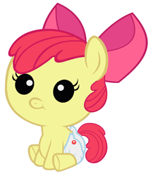 Size: 2712x3120 | Tagged: safe, artist:megarainbowdash2000, apple bloom, pony, baby, baby apple bloom, baby pony, diaper, foal, solo