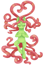 Size: 1000x1500 | Tagged: safe, artist:eljonek, tree hugger, make new friends but keep discord, simple background, solo, tentacle hair, transparent background