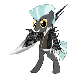 Size: 3000x3000 | Tagged: safe, artist:radiant--eclipse, thunderlane, pegasus, pony, [prototype], alex mercer, bipedal, clothes, costume, crossover, male, simple background, solo, stallion, transparent background