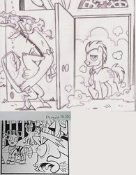 Size: 960x1229 | Tagged: safe, artist:brendahickey, discord, doctor whooves, spoiler:comic, cyberman, doctor who, necktie