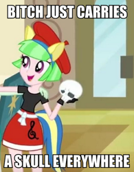 Size: 382x489 | Tagged: safe, screencap, drama letter, watermelody, equestria girls, image macro, meme, vulgar