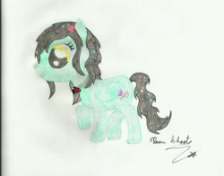 Size: 1301x1021 | Tagged: safe, artist:moonlight-shoot, ponified, solo, traditional art, vanellope von schweetz, wreck-it ralph