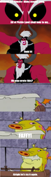 Size: 624x2139 | Tagged: safe, lord tirek, dragon, dave the barbarian, exploitable meme, faffy, meme, tirek vs everyone meme, typewriter