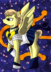 Size: 1024x1450 | Tagged: safe, artist:masqueradeofthenight, ponified, sailor moon, sailor uranus, solo, tenoh haruka