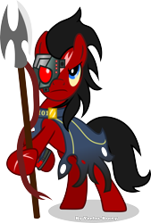 Size: 3025x4462 | Tagged: safe, artist:vector-brony, oc, oc only, oc:red eye, earth pony, pony, fallout equestria, absurd resolution, scar, simple background, transparent background, vector