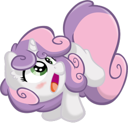 Size: 1138x1100 | Tagged: safe, artist:bobdude0, artist:jerick, sweetie belle, blushing, cute, happy, simple background, solo, transparent background, vector