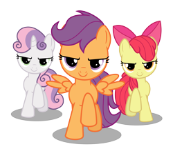 Size: 5333x4667 | Tagged: safe, artist:s.guri, apple bloom, scootaloo, sweetie belle, flight to the finish, absurd resolution, cutie mark crusaders, hearts as strong as horses, simple background, transparent background, vector