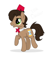 Size: 500x550 | Tagged: safe, artist:bristlestream, doctor whooves, bowtie, doctor who, eleventh doctor, fez, hat, ponified