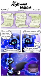 Size: 650x1225 | Tagged: safe, artist:alfa995, nightmare moon, ask, ask nightmare moon, comic, solo, tumblr