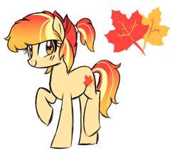 Size: 1024x882 | Tagged: safe, artist:kaji-tanii, oc, oc only, earth pony, pony, leaf, solo