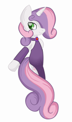 Size: 760x1288 | Tagged: safe, artist:zanezandell, sweetie belle, pony, bipedal, cutie mark, older, solo