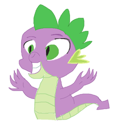 Size: 2249x2489 | Tagged: safe, spike, dragon, male, ms paint, solo